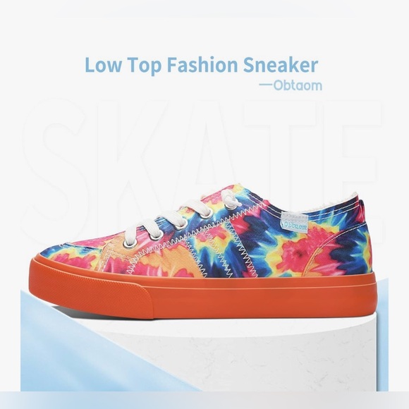 Women’s size 5 Colorful Tie-Dye
New Sneakers
Anti-slip Orange Soles - Picture 4 of 8